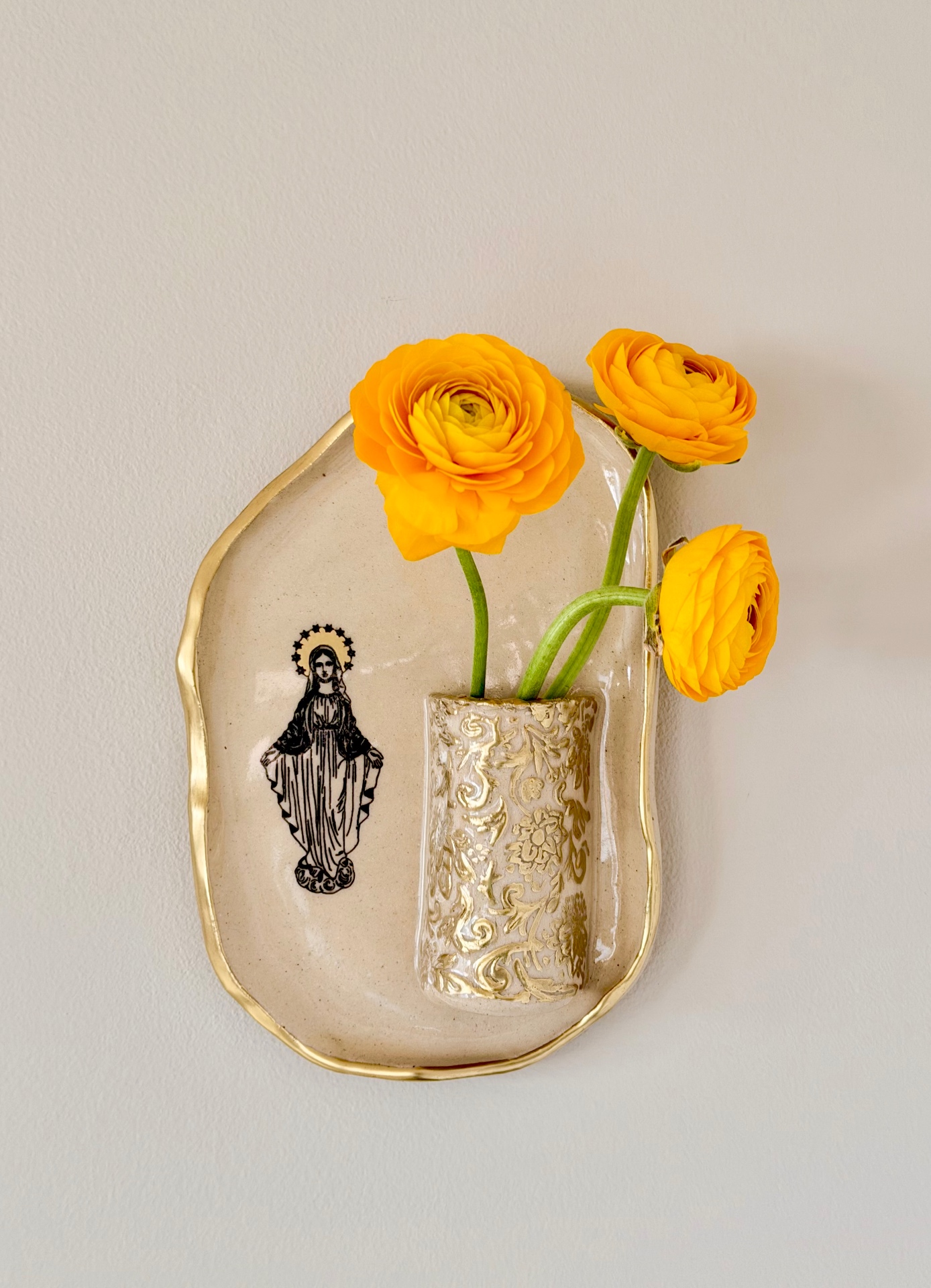 Miraculous Mary Wall Vase